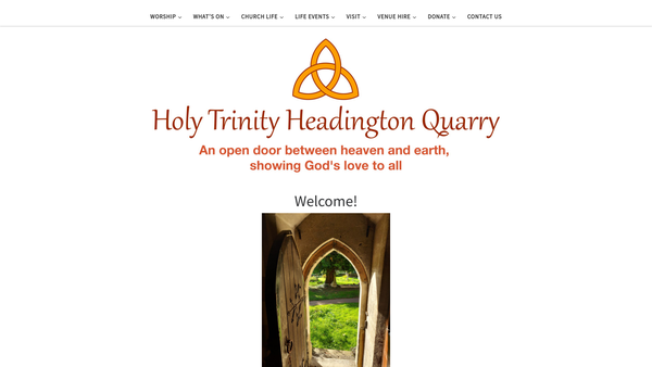 Screenshot of the The Parochial Church Council Of The Ecclesiastical Parish Of Holy Trinity, Headington Quarry, Oxford website