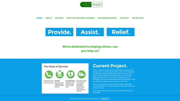 Screenshot of the Medical Ancillary Aid Association website