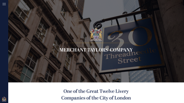 Screenshot of the The Merchant Taylors' And Christopher Boone's Almhouses Charity website