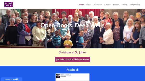 Screenshot of the The Parochial Church Council Of The Ecclesiastical Parish Of St John The Baptist, Littleworth website