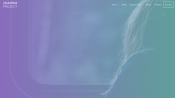 Screenshot of the Joanna Leeds website