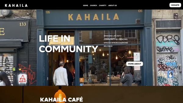 Screenshot of the Kahaila Ltd website