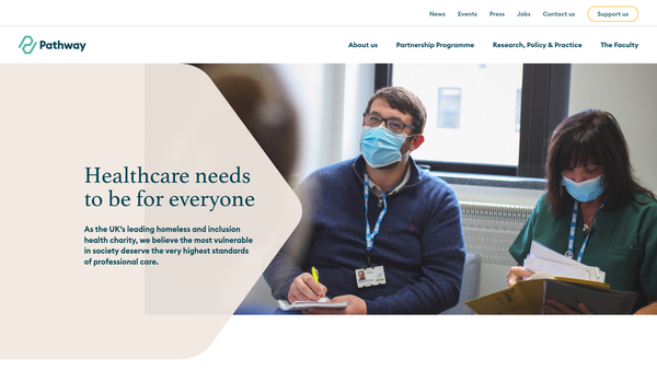 Screenshot of the The London Pathway website