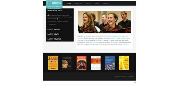 Screenshot of the Ishirini website