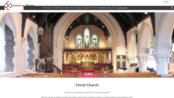 Screenshot of the The Parochial Church Council Of The Ecclesiastical Parish Of Christ Church, Warley, Anglican Diocese Of Chelmsford website