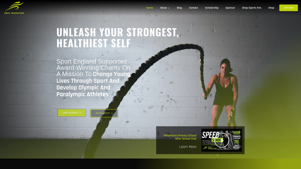 Screenshot of the Gmax Trackstars website