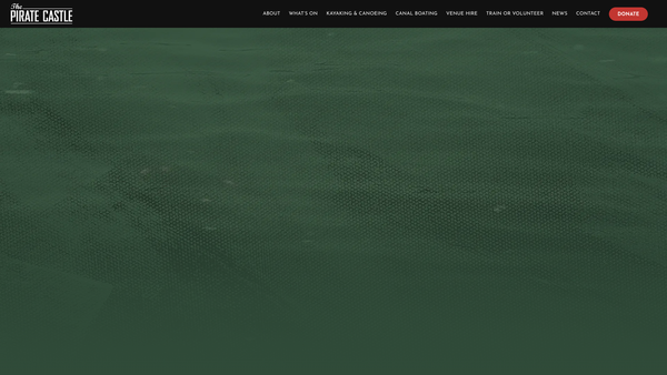 Screenshot of the The Pirate Castle website