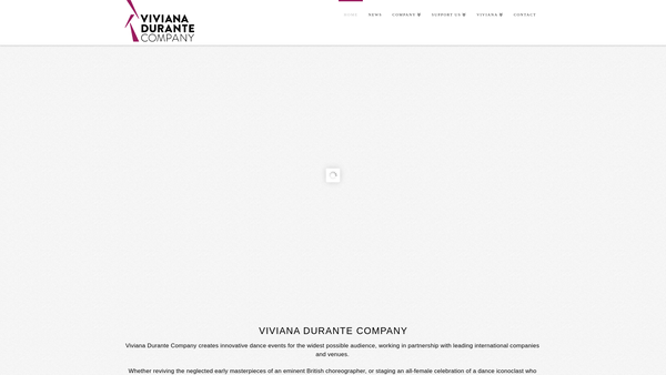 Screenshot of the Viviana Durante Company website