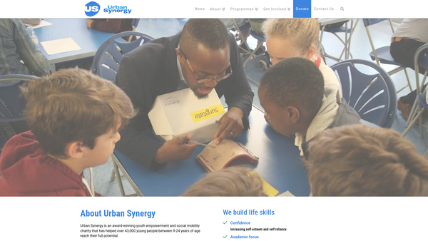Screenshot of the Urban Synergy website