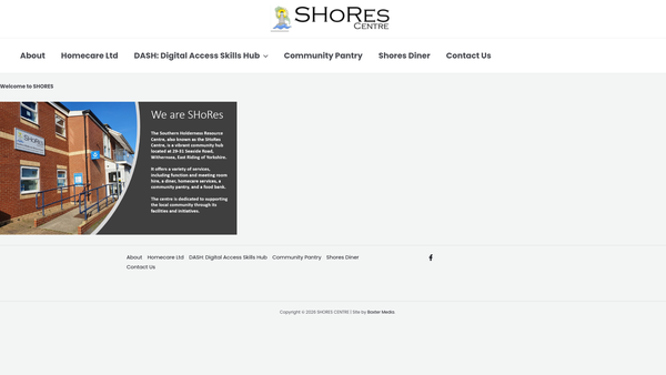 Screenshot of the Southern Holderness Resource Centre website