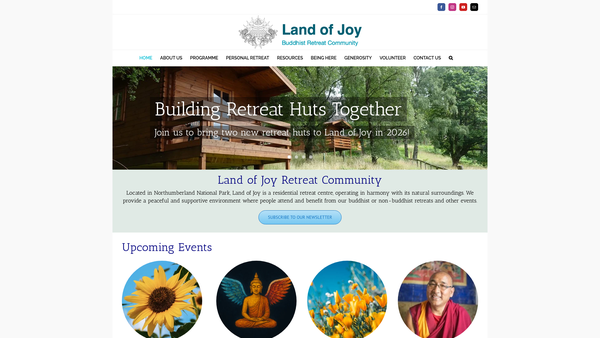 Screenshot of the Land Of Joy website
