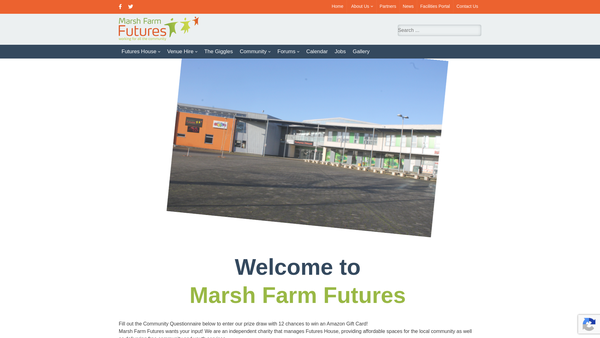 Screenshot of the Marsh Farm Futures website