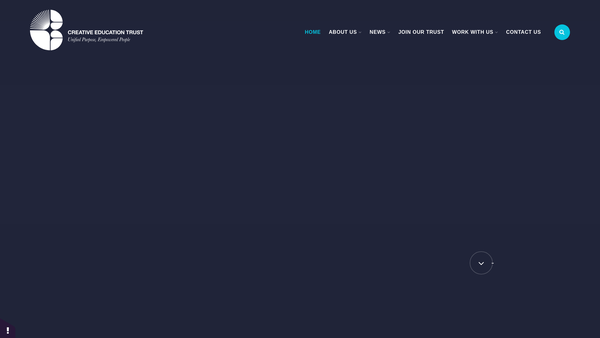 Screenshot of the Creative Education Charitable Trust website