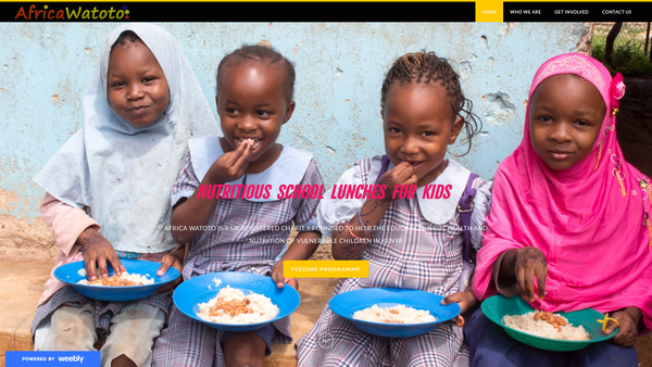 Screenshot of the Africa Watoto website