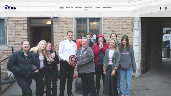 Screenshot of the Braintree Youth Project Charity website