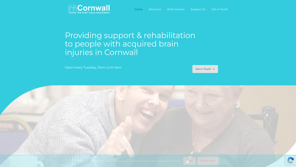 Screenshot of the Headway Cornwall website