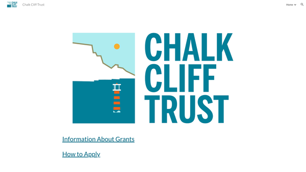 Screenshot of the The Chalk Cliff Trust website