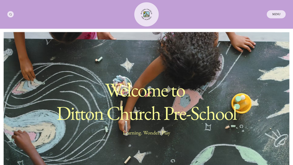 Screenshot of the Ditton Church Pre-School website