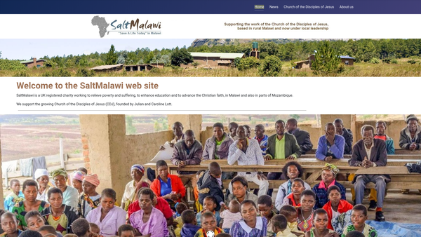 Screenshot of the Saltmalawi Trust website