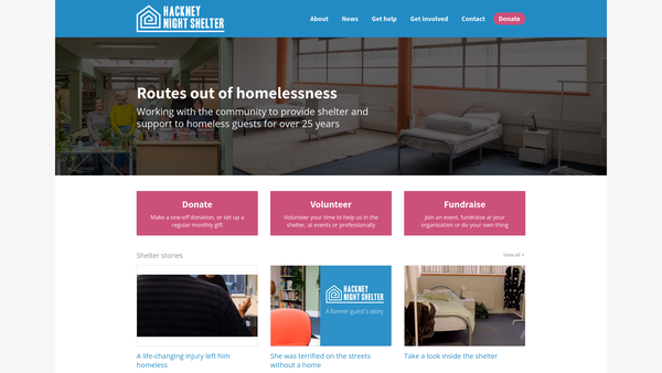 Screenshot of the Hackney Doorways website