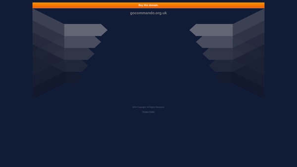 Screenshot of the Go Commando website
