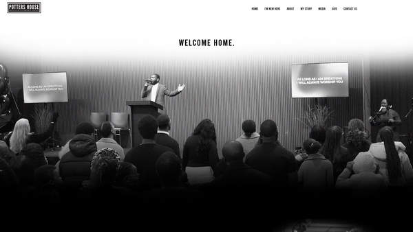 Screenshot of the Potters House Christian Fellowship UK Preston Church website