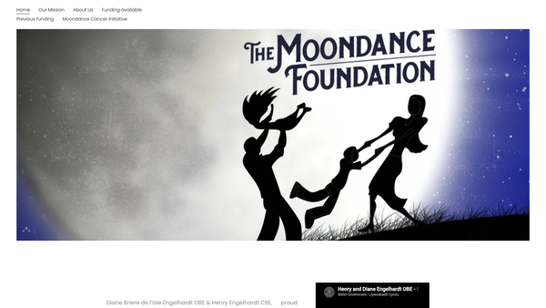 Screenshot of the Moondance Foundation website