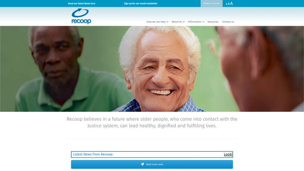 Screenshot of the Recoop website
