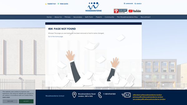 Screenshot of the Friends Of Woodmansterne School website