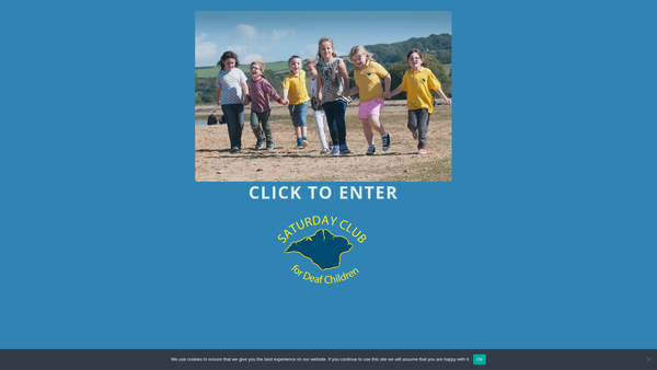 Screenshot of the Saturday Club For Deaf Children website