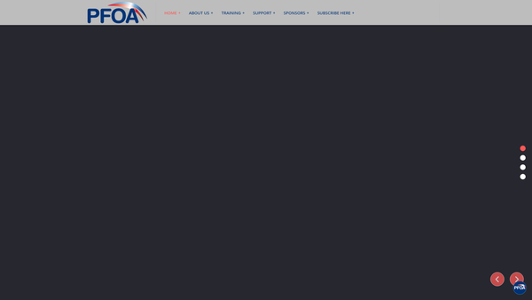 Screenshot of the Police Firearms Officers Association Ltd website