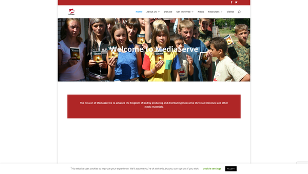 Screenshot of the Mediaserve Ltd website