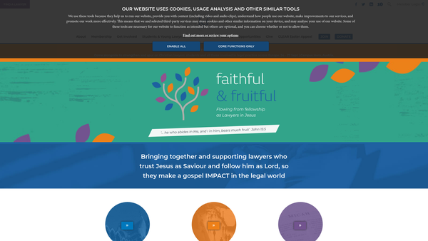 Screenshot of the The Lawyers' Christian Fellowship website