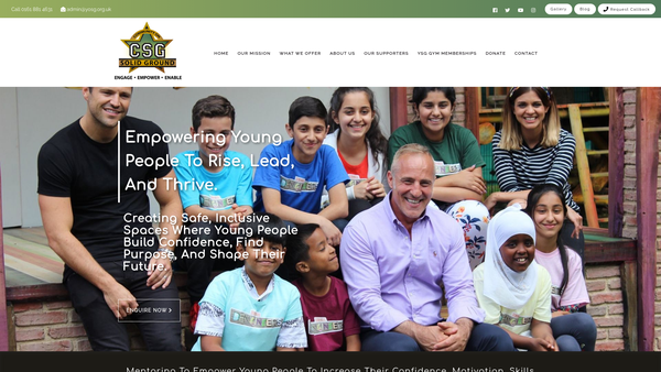 Screenshot of the Community On Solid Ground website