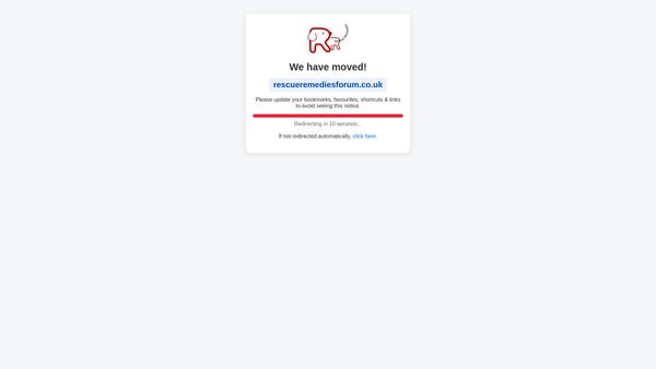 Screenshot of the Rescue Remedies Dog Rescue website