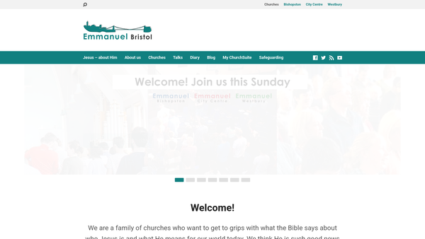 Screenshot of the Emmanuel Bristol website