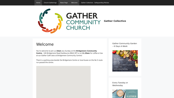 Screenshot of the Gather Collective Limited website