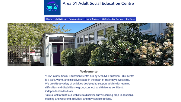 Screenshot of the Area 51 Education website