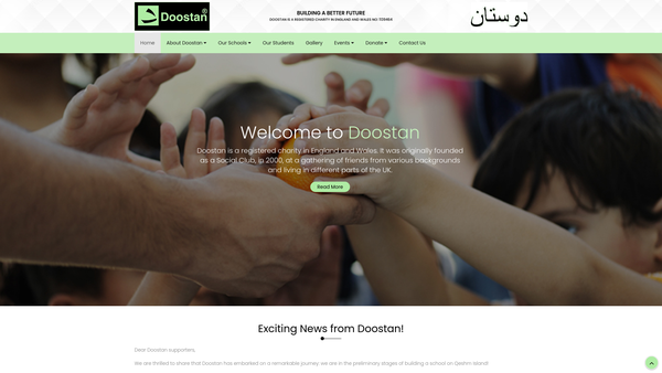 Screenshot of the Doostan website