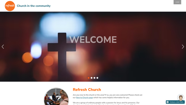 Screenshot of the Refresh Church Trust website