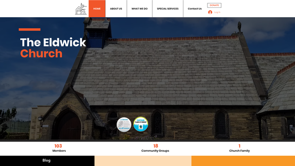 Screenshot of the The Eldwick Church website
