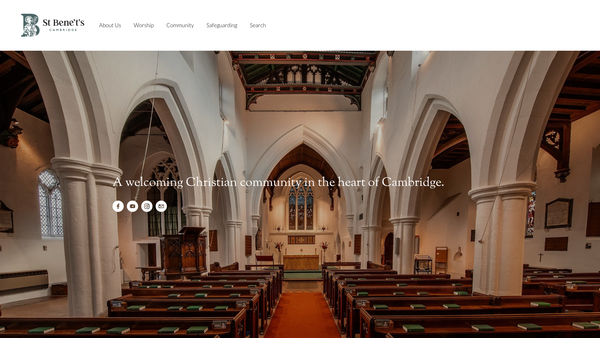Screenshot of the The Parochial Church Council Of The Ecclesiastical Parish Of St Benedicts, Cambridge website