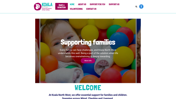 Screenshot of the Koala North West website