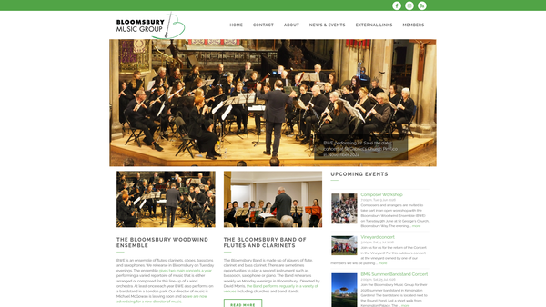 Screenshot of the Bloomsbury Music Group website