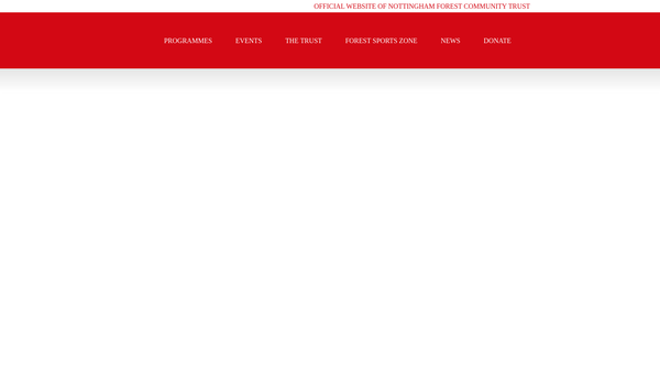 Screenshot of the Nottingham Forest Community Trust website