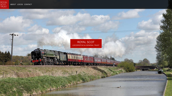 Screenshot of the Royal Scot Locomotive & General Trust website