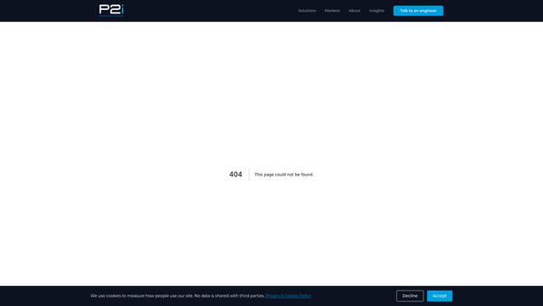 Screenshot of the P2i Charitable Trust website