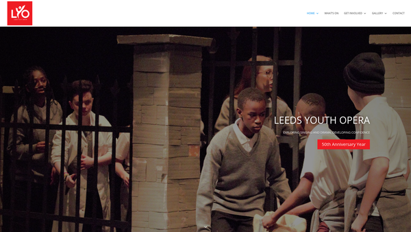 Screenshot of the Leeds Youth Opera website