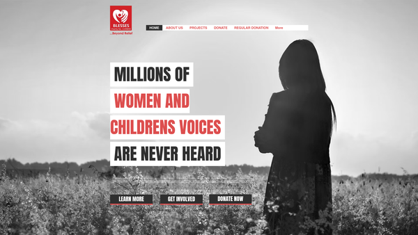 Screenshot of the Blesses website