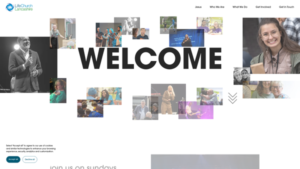 Screenshot of the Life Church Lancashire website